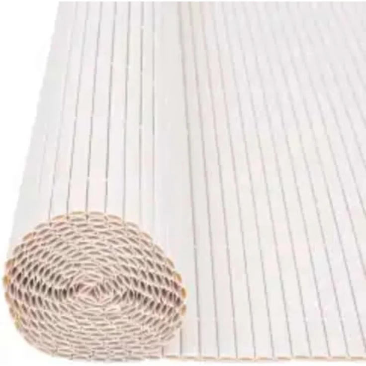 vidaXL Gartenzaun Sichtschutzmatte PVC, witterungsbeständig, doppelseitig, 110x500 cm, Weiß – Bild 5