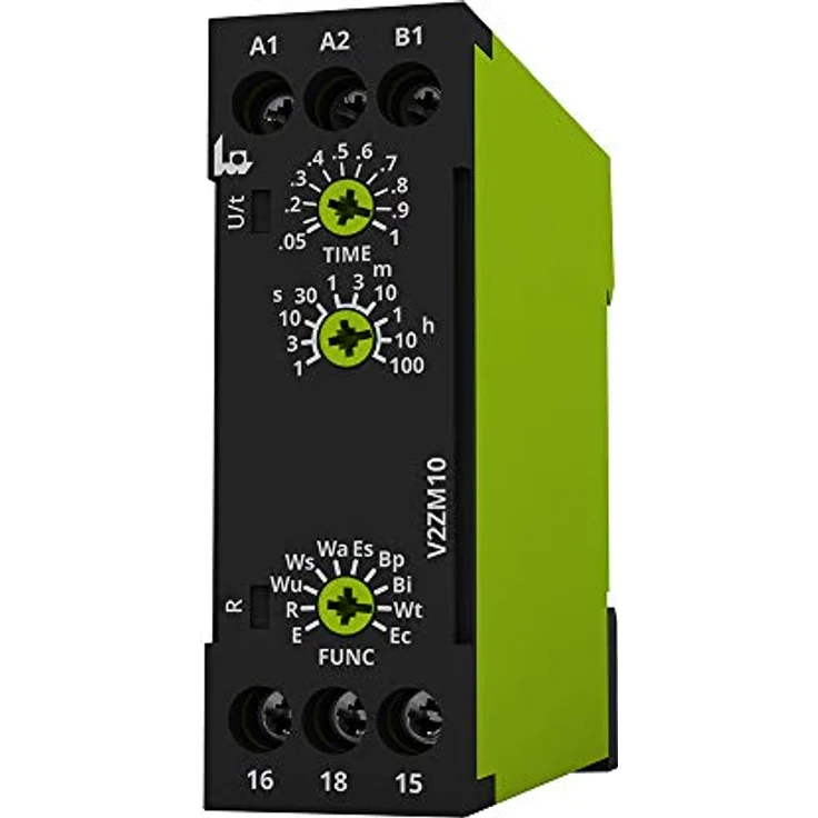 TELE HAASE 125100 Zeitrelais VEO, Multifunktional mit 10 Zeitfunktionen, 12-240 V AC/DC, kompakte Bauform 22,5 mm – Bild 1