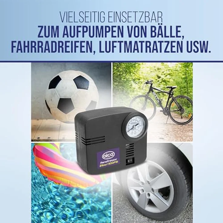 alca® Auto Kompressor mini 12V elektrische Luftpumpe Luftkompressor 21 bar Zigarettenanzünder – Bild 5