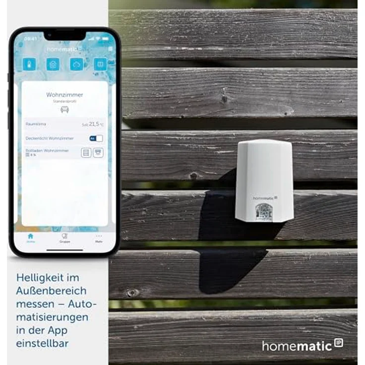Homematic IP Lichtsensor außen, Helligkeitswerte per App im Smart Home, 151566A0 – Bild 2