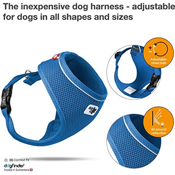 Curli Basic Geschirr Air-Mesh, Blue, XS – Bild 3