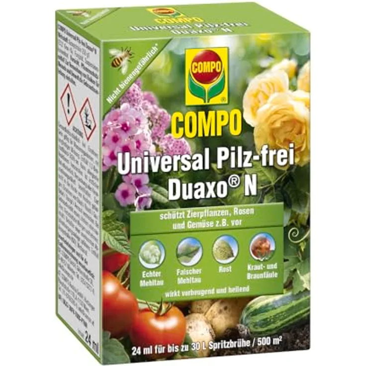 Compo Universal Pilz-frei Duaxo, Fungizid-Konzentrat gegen Mehltau und Fäule, 24 ml für 500 m²