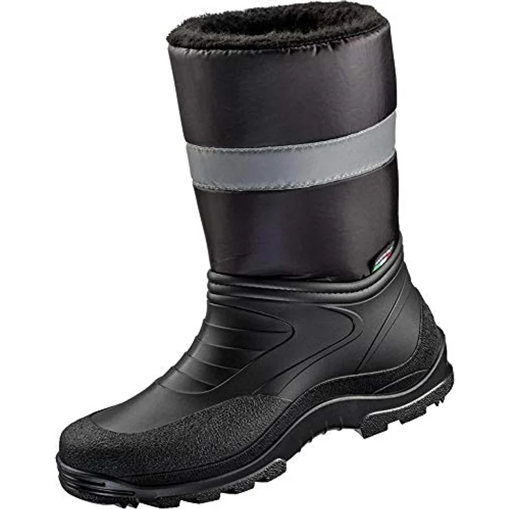 Helmut Feldmann Winterschlupfstiefel Skagen Gr.43 schwarz, PVC/Nyl. mit Reflexstreifen, wasserabweisend, wärmespeichernd, rutschfest – Bild 1