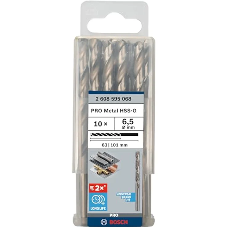 Bosch Professional Metallbohrer HSS-G geschliffen (10 Stück, Ø 6,5 mm) - Preisvergleich – Bild 2