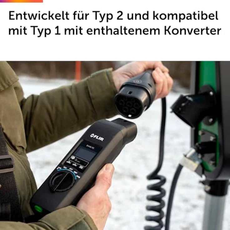 FLIR EV45-T2, EV-Ladegerät-Testadapter mit Typ-2-Stecker, Typ-1-Konverter und Drahtloser METERLiNK-Konnektivität – Bild 4