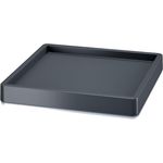Prosperplast Mobile Saucer Square, Blumentopf Untersetzer mit 360 Grad drehbaren Rollen, quadratisch (366x366x60mm, Anthrazit)