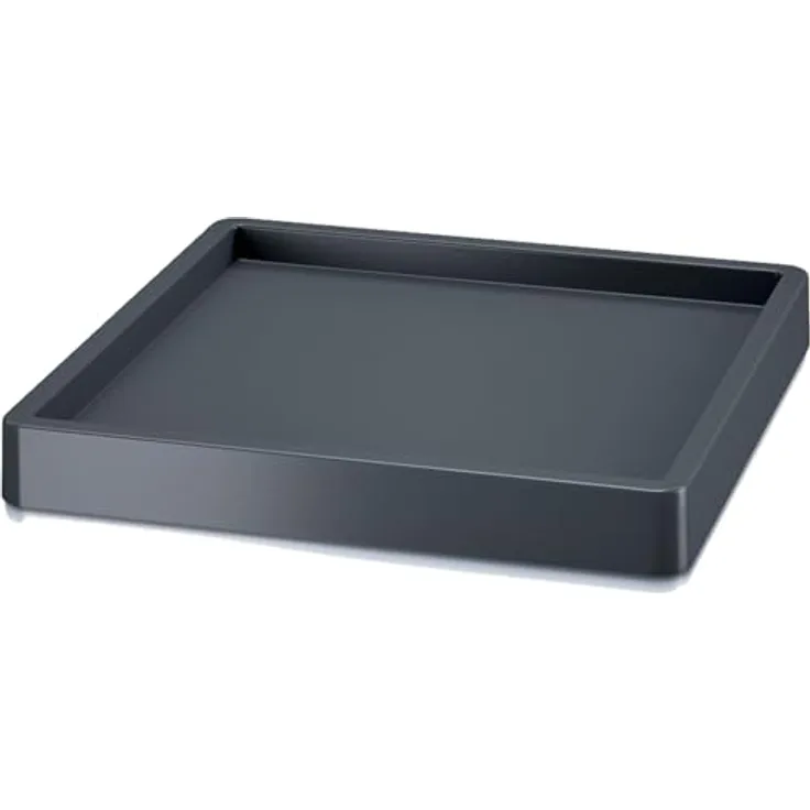 Prosperplast Mobile Saucer Square, Blumentopf Untersetzer mit 360 Grad drehbaren Rollen, quadratisch (366x366x60mm, Anthrazit)