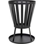 Buschbeck Feuerkorb Oregon - Feuerkorb aus pulverbeschichtetem Stahl - Inkl. Bodenschale - Moderne Formgebung