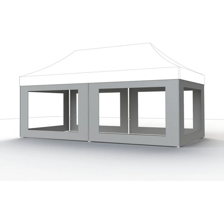 GAUTZSCH Pavillonseitenteil, weiß, 100% Polyester, 300x0,1x600cm (BxHxT) – Bild 1