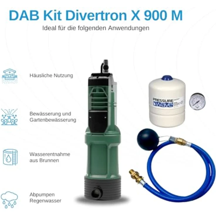 DAB Divertron X 900 M, Automatische Tauchdruckpumpe für sauberes Wasser – Bild 2