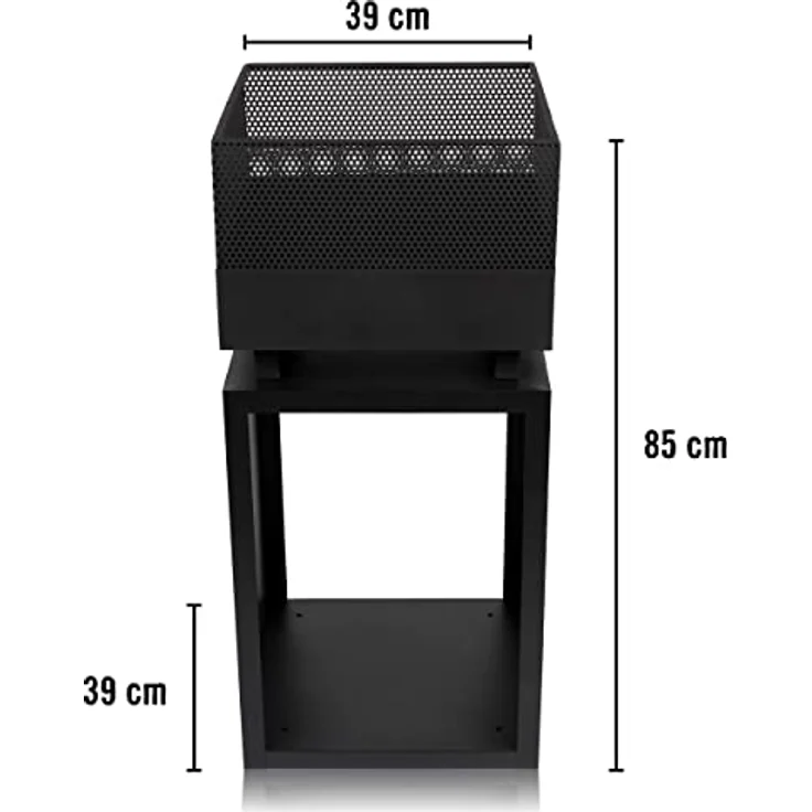 BBQ Collection Feuerkorb, Aluminium, Schwarz, One Size – Bild 2