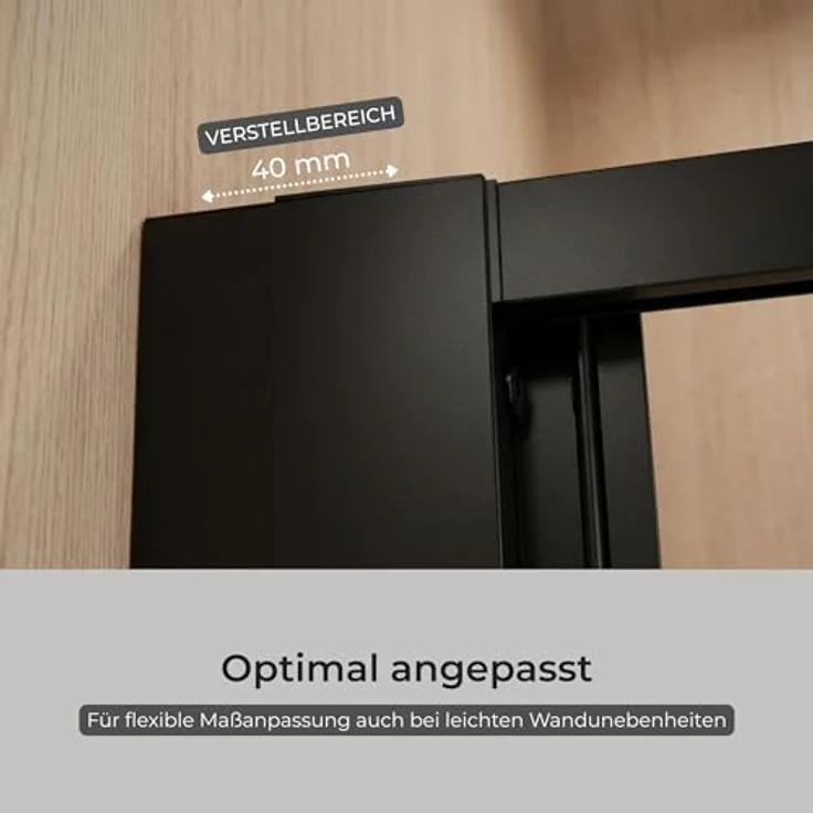 Schulte Sunny Schwenk-Schiebetür inkl. Seitenwand 80x80x190 cm, ESG Sicherheitsglas mit Nano-Beschichtung, Profil Mattschwarz, anschlaglos – Bild 9