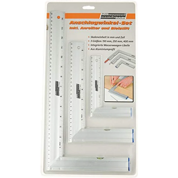 Brüder Mannesmann M81210 0418002 Anschlagwinkel-Set 5er Set – Bild 2