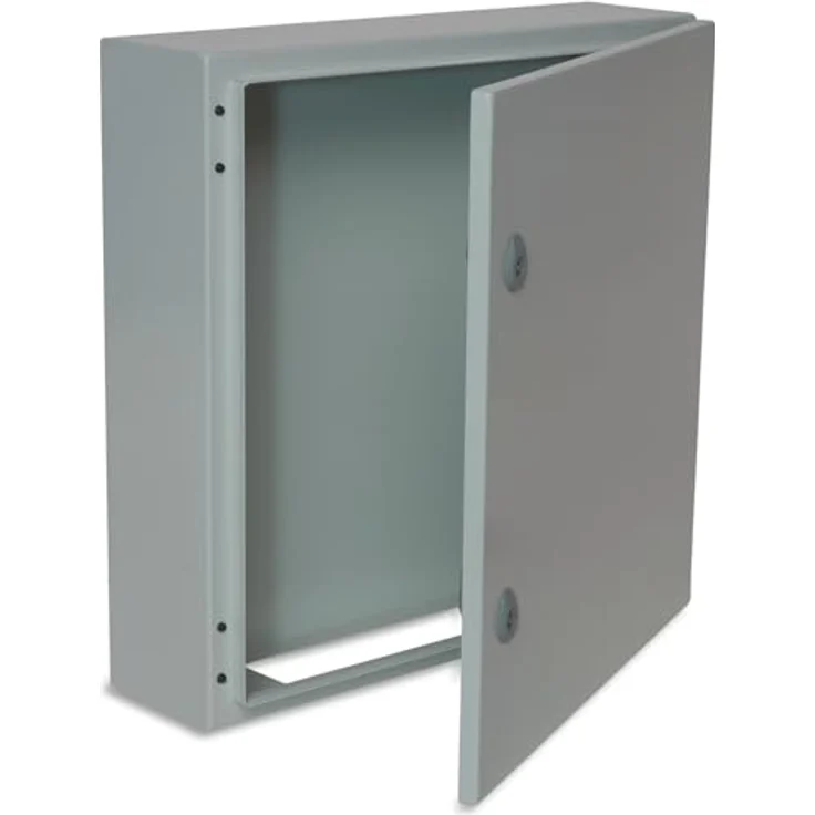 BOXEXPERT Treva Verteilerkasten IP66, wasserdichtes Stahlblechgehäuse 500x500x150mm, grau, robust und temperaturbeständig von -25°C bis +40°C, IK10 Schlagfestigkeit – Bild 1