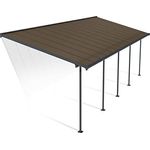 Canopia by Palram Terrassenüberdachung Alu Capri 3X8.51 Polycarbonat Hohlkammerplatten Pergola 860 x 295 cm Grau zur Überdachung ihrer Terrasse