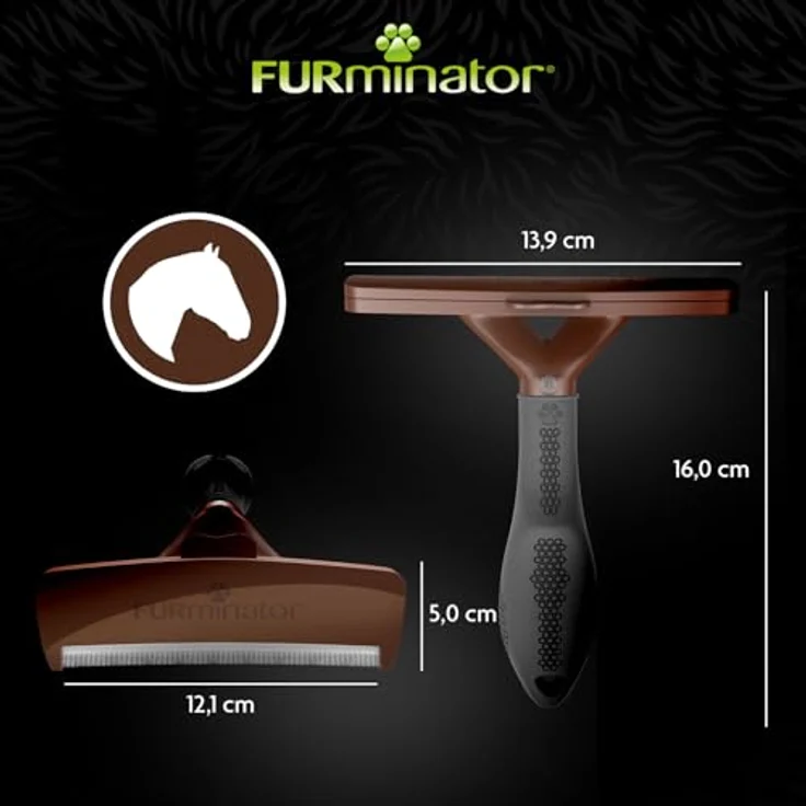 FURminator Fellbürste für Pferde, Fellwechselbürste mit FURejector-Druckknopf zur einfachen Haarentfernung – Bild 6