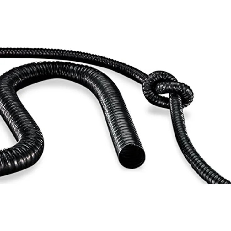 Norres Elektrisch leitfähiger Polyethylenschlauch, Durchmesser 60 mm, 10 m, für Gase und Stäube, Temperaturbereich -35°C bis 80°C