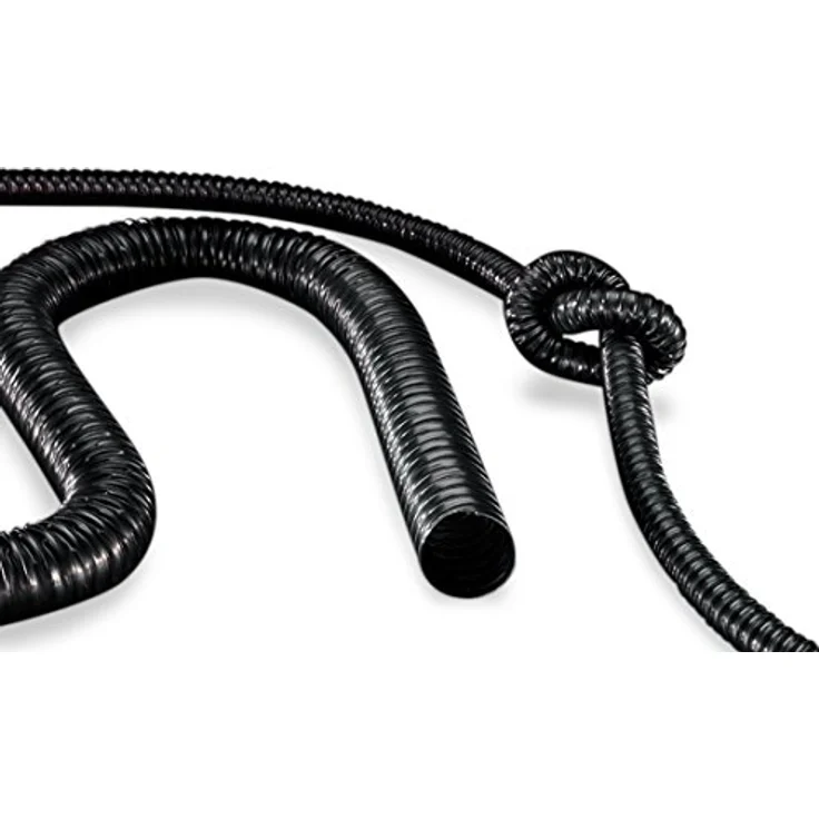 Norres Elektrisch leitfähiger Polyethylenschlauch, Durchmesser 60 mm, 10 m, für Gase und Stäube, Temperaturbereich -35°C bis 80°C