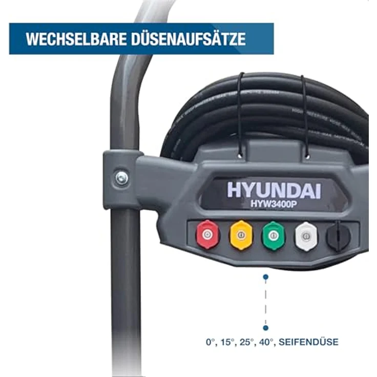 HYUNDAI HYW3400P, Benzin-Hochdruckreiniger mit 5 PS, 234 bar, 540 l/h und 10m Schlauch – Bild 6