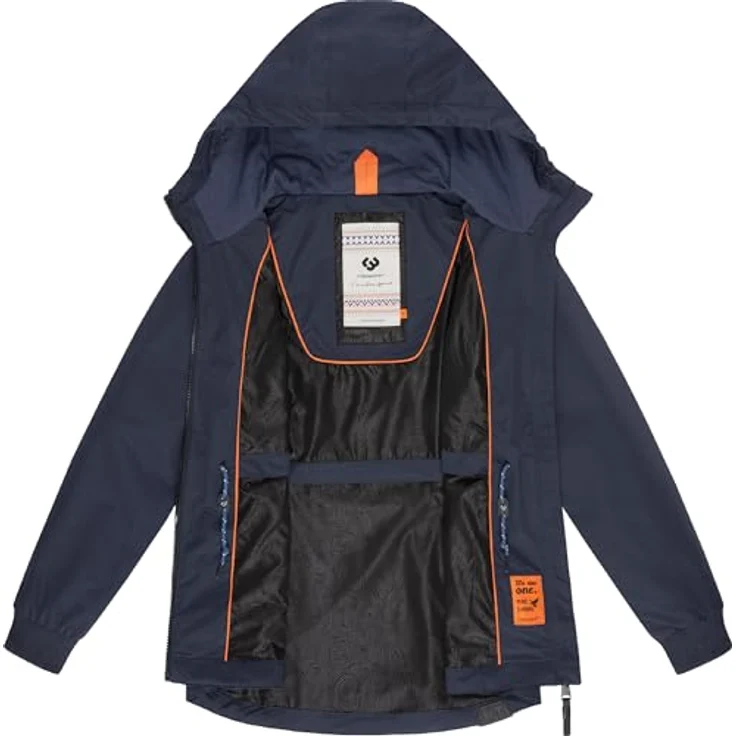 Ragwear Outdoorjacke Dowey Tech wasserdicht mit großer Kapuze, Damen Übergangsjacke, schwarz – Bild 5