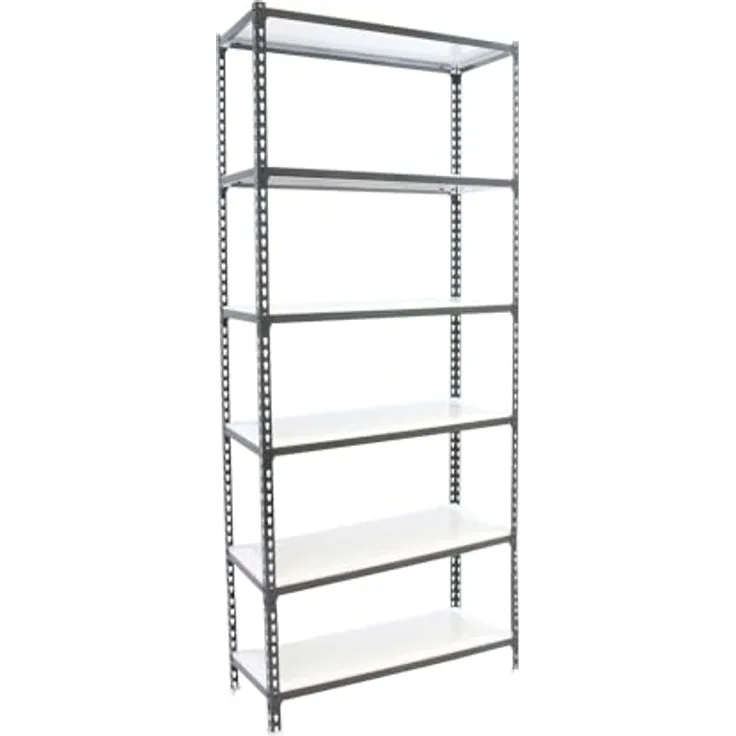 Simonrack Simonclick Metallregal Mega Plus, 250 x 120 x 40 cm, 6 Böden, Traglast 200 kg pro Boden, höhenverstellbar, anthrazit
