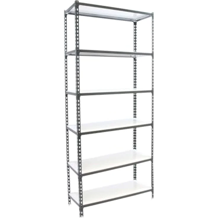 Simonrack Simonclick Metallregal Mega Plus, 250 x 120 x 40 cm, 6 Böden, Traglast 200 kg pro Boden, höhenverstellbar, anthrazit – Bild 1