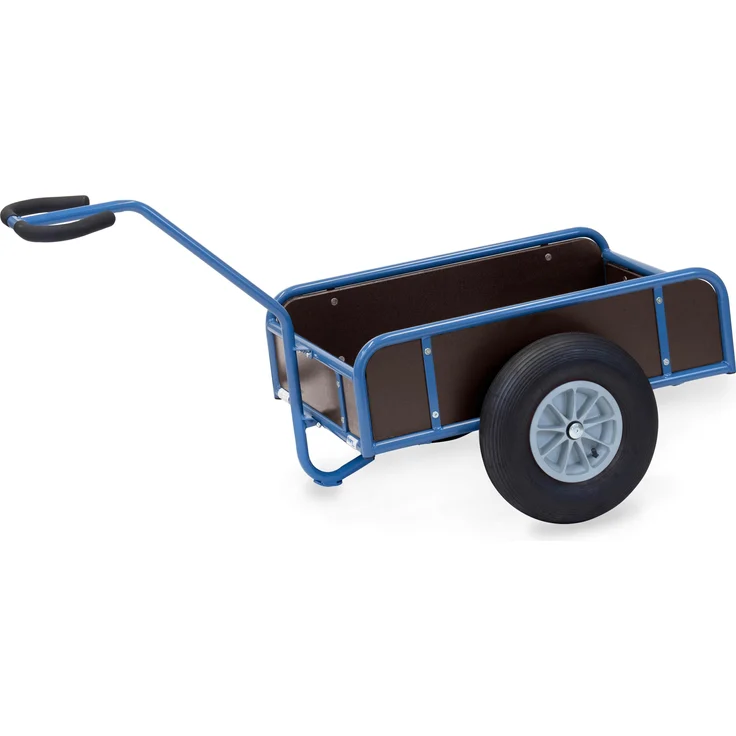 Fetra Transportwagen 4108, Handwagen mit 400 kg Tragkraft, brillantblau, Luftbereifung, wasserfeste Ladefläche aus Birkensperrholz