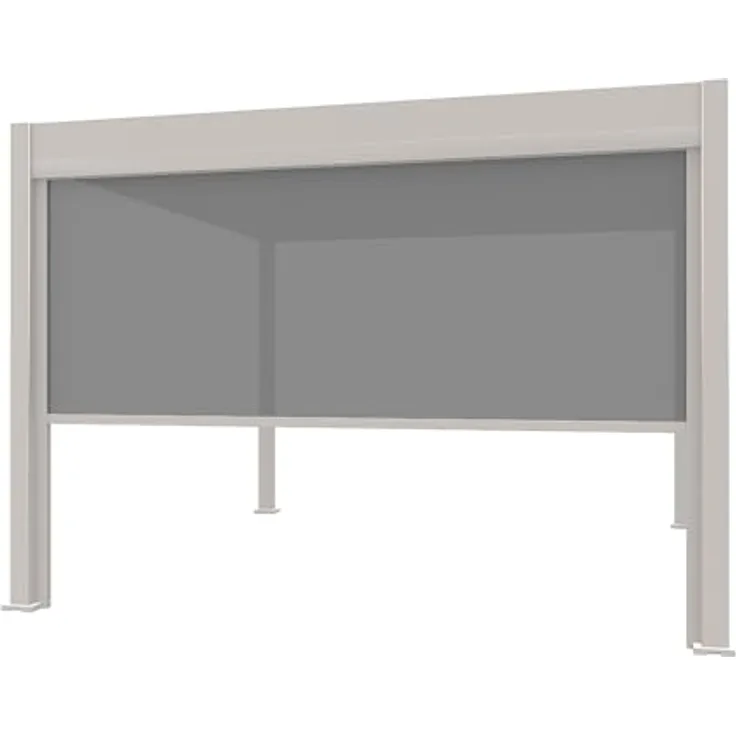 Weide Pavillonseitenteil Sonnenrollo Sand, stufenlos einstellbar, 265x236 cm, für Deluxe Pergola