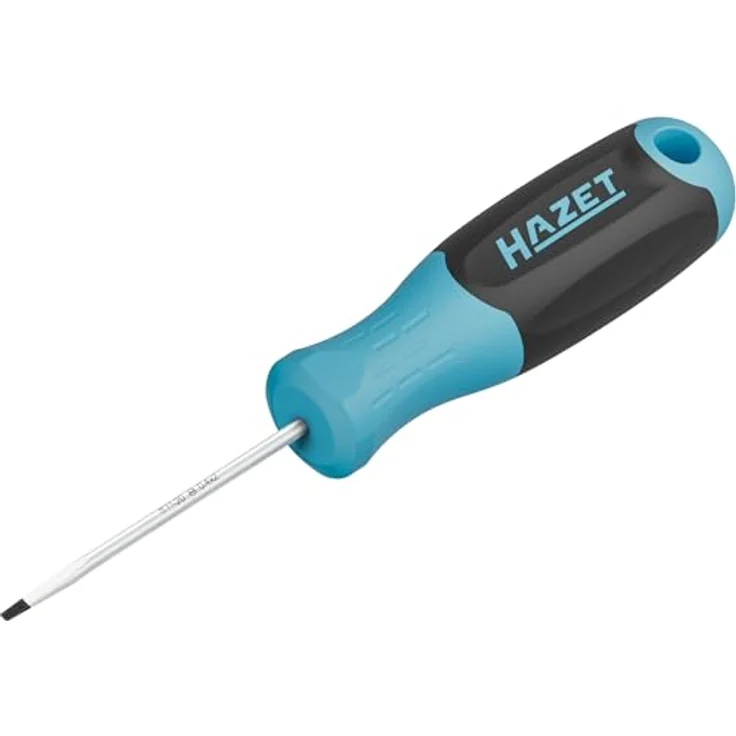 Hazet Schraubendreher 811-20, Schlitz Profil mit rutschfestem 3-Komponenten-Griff, 0.4 x 2 mm Schlüsselweite, Rundklinge, 143 mm Länge, 3 mm Klingendurchmesser, Schwarz – Bild 1