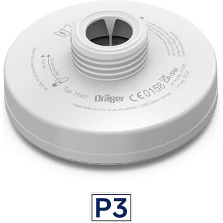 Dräger X-plore Rd40 Partikel-Filter 1140 P3 R für Aerosole-Partikel , 1 STK. , Ersatzfilter für Voll- und Halbmasken X-plore 4740 und 6300 – Bild 11