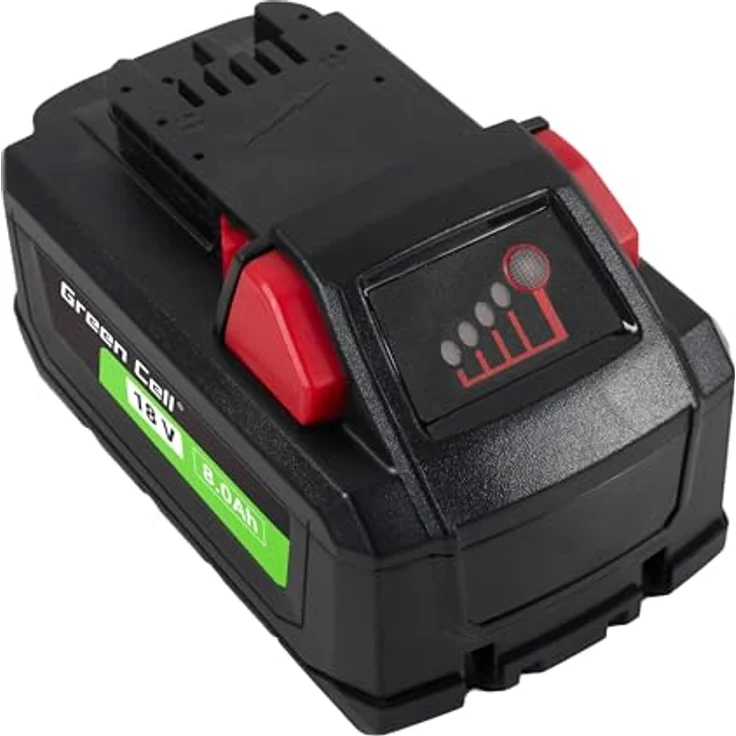 Green Cell GC-PTML18V8, 18V 5.0Ah Li-Ion Werkzeug-Akku, kompatibel mit Milwaukee M18, Ersatz-Akku HB8 4932471070 – Bild 4