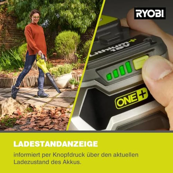 Ryobi Akku mit Schnelladegerät 18V, 5,0 Ah, ONE+, mit Überlastungsschutz und Ladezustandsanzeige, RC18120-150 – Bild 5