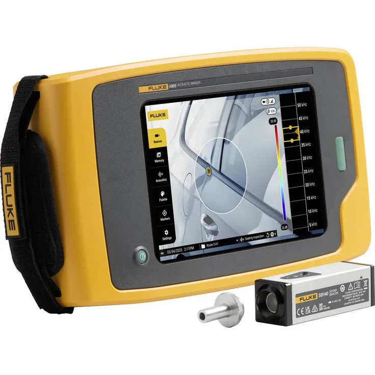 Fluke Schallkamera FLK-II905 mit Farbdisplay, LeakQ™-Technologie, 15.4 - 115.2 dB, 2Hz - 52Hz, USB-C®, WLAN