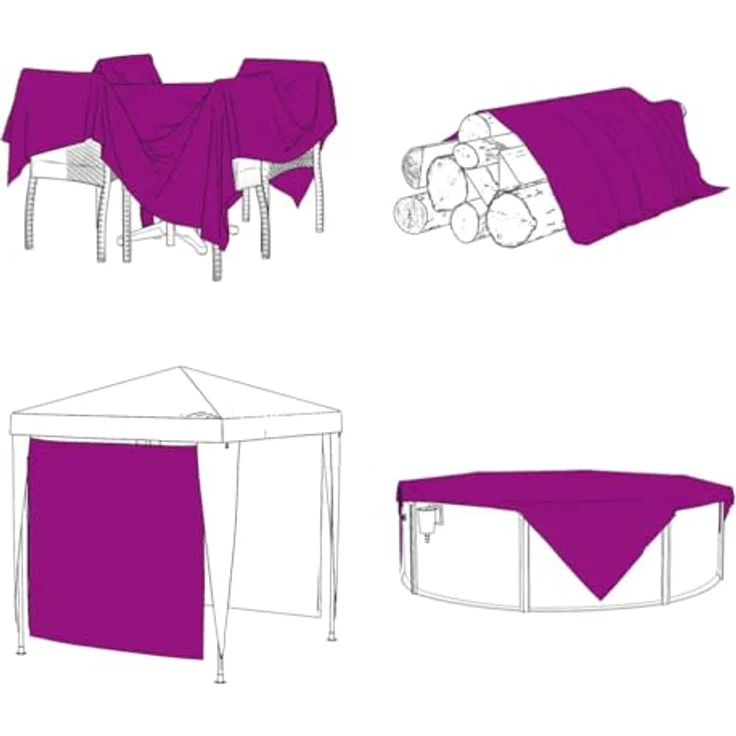 vidaXL Transparente Plane mit Ösen, 5 x 12 m Polyethylen, wasserfest und robust, transparent – Bild 6