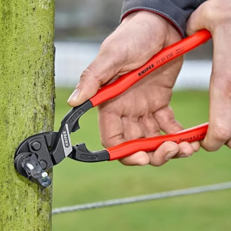 KNIPEX 71 31 250 CoBolt XL Kompakt-Bolzenschneider mit Kunststoff überzogen schwarz atramentiert 250 mm – Bild 5