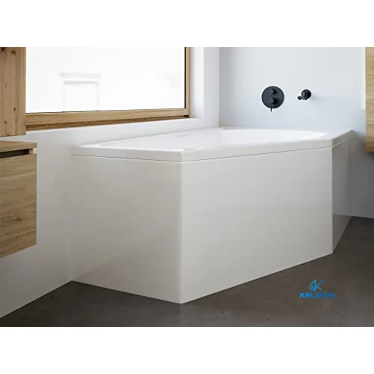 KOLMAN SELENA Eckbadewanne 150x90 Rechts mit AcrylSchürze und Ablaufgarnitur, 4in1 Komplettset, Reinweiß, EU-hergestellt – Bild 4
