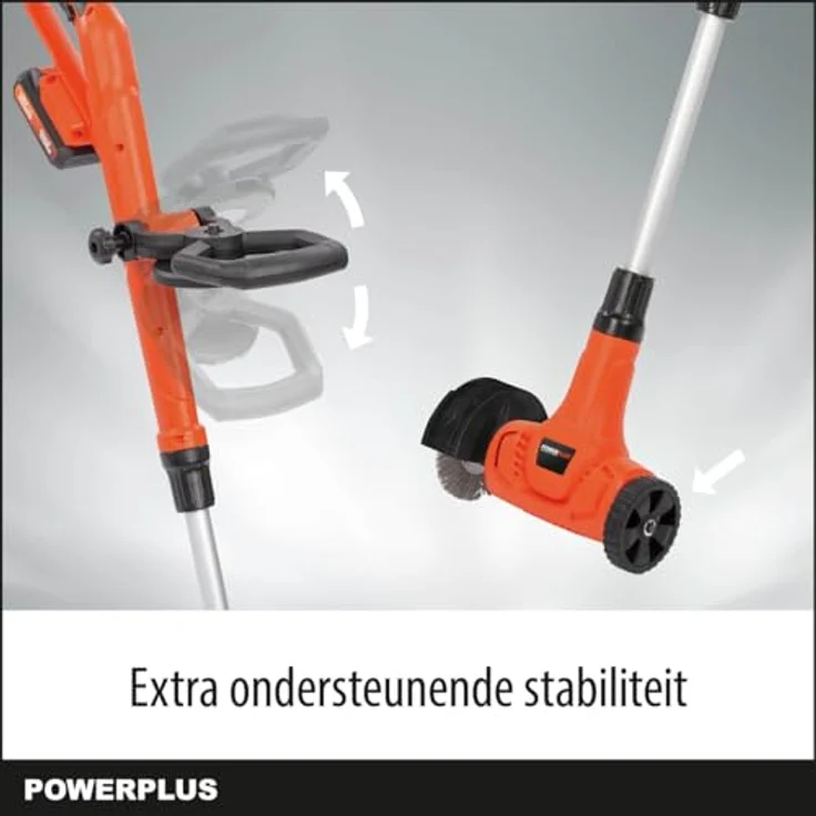 POWERPLUS Dual Power Akku-Teleskop-Unkrautstecher POWDPG8060, 20 V mit Nylon- und Stahlbürste, ergonomisch, leicht und handlich, ohne Batterie und Ladegerät – Bild 4