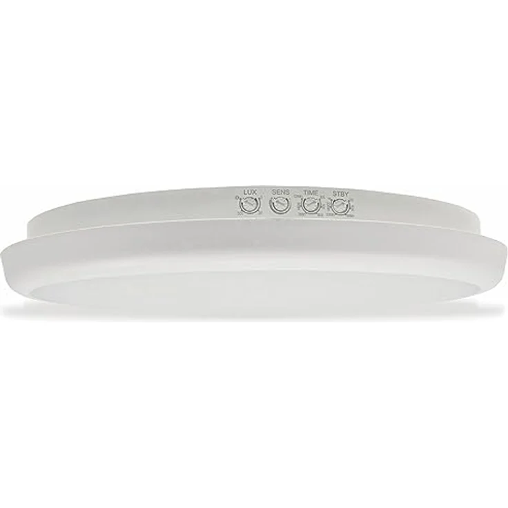 ChiliTec LED Deckenleuchte mit Bewegungsmelder 26cm IP54 Innen Aussen - Präsenzmelder Dämmerungssensor - 16W 1500Lm 40mm Flach - Rund Feuchtraumleuchte HF Radar Sensor 4000k Weiß – Bild 3