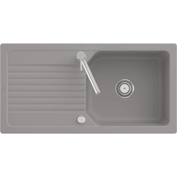 Villeroy & Boch Subway 60 Einbauspüle, Alpin Weiß, Keramik mit Handbetätigung, Unterschrankbreite ab 60 cm