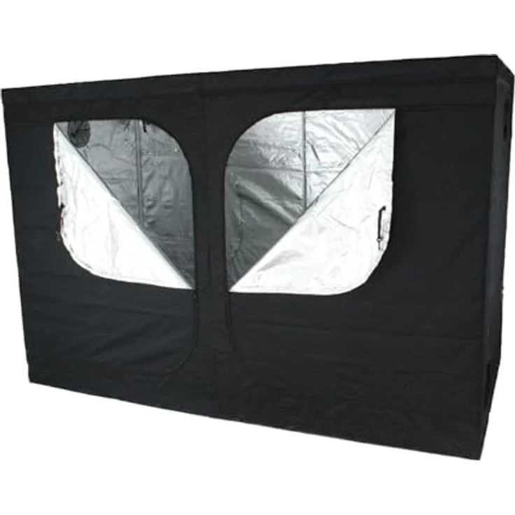 Hongyi Growbox 300x150x200 cm, Indoor Anzucht Growzelt Pflanzenzelt Schwarz mit hochreflektierender Aluminiumfolie – Bild 3