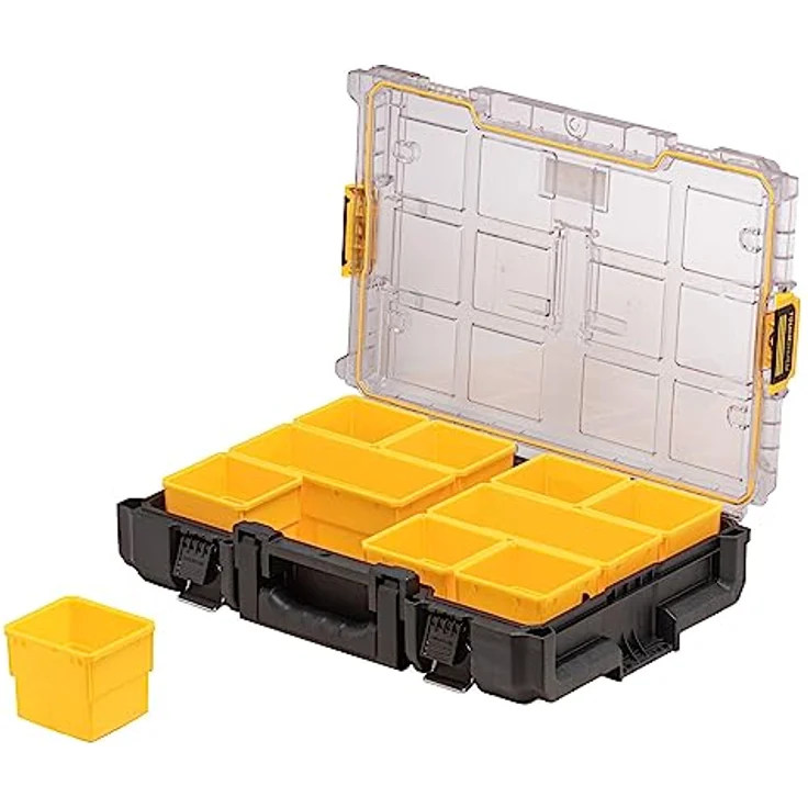 DeWALT Tough System 2.0 Box DWST83394-1, Organizer mit 9 l Volumen und IP65 Schutzart, transparent – Bild 3