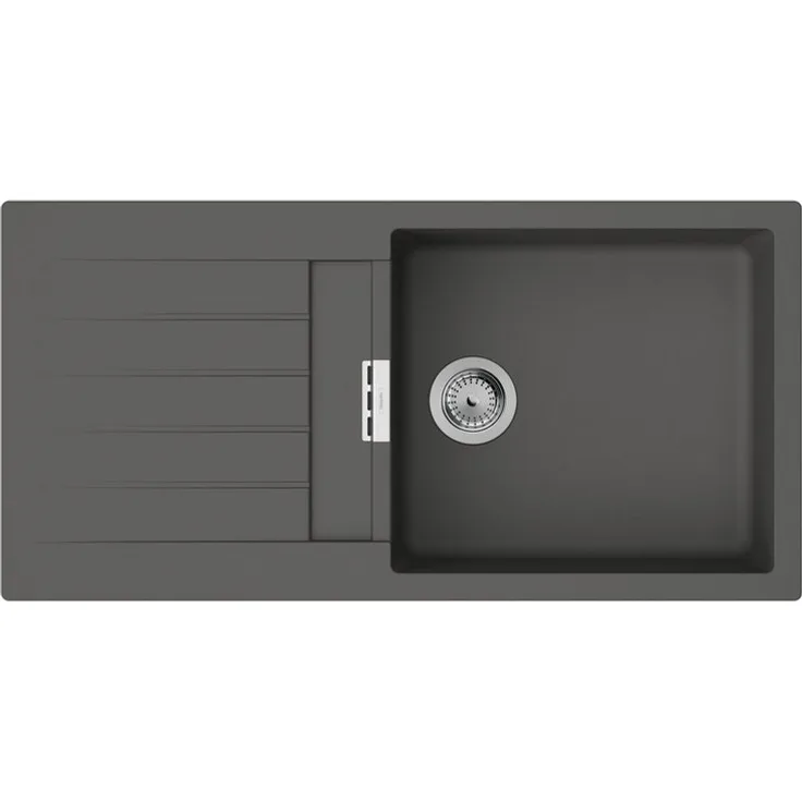 hansgrohe Einbauspüle S52 S520-F480 mit automatischer Ablaufgarnitur, Steingrau