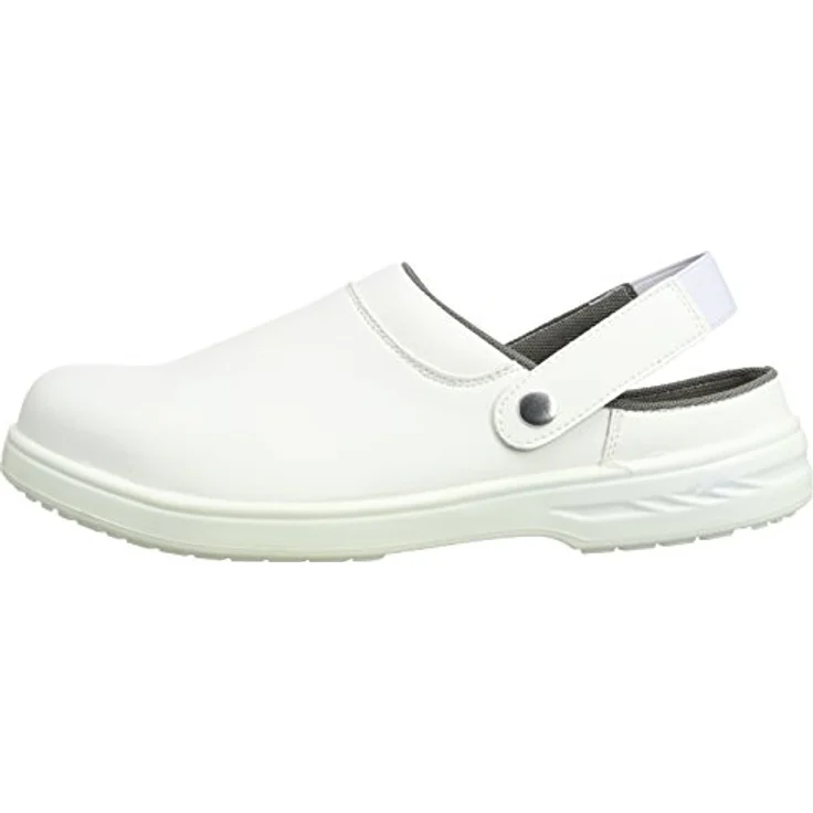 Portwest FW82 Sicherheitsschuhe, Leichte Mikrofaser-Clogs in Weiß, Wasserabweisend und Rutschhemmend, Größe 36 – Bild 7