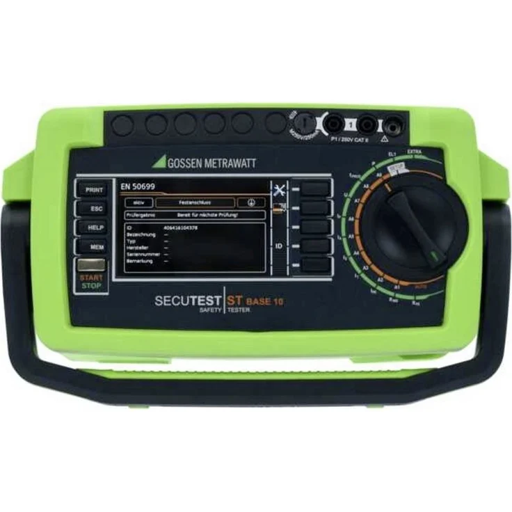 Gossen Metrawatt SECUTEST LEMONGREEN, Gerätetester-Set kalibriert (DAkk) - Spannungsprüfer mit vorkonfigurierten Prüfsequenzen und umfangreichem Datenverwaltungssystem, brillantes TFT-Farbdisplay – Bild 1