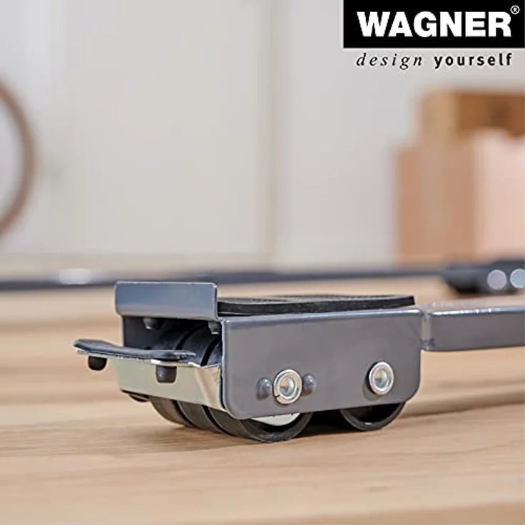 WAGNER Transporthilfe MM 1199 Anthrazit, Transportwagen mit größenverstellbarer Ladefläche (44-70 cm) - Tragkraft 500 kg - Feststeller - Hochbelastbar - Geschützte Ladung – Bild 3