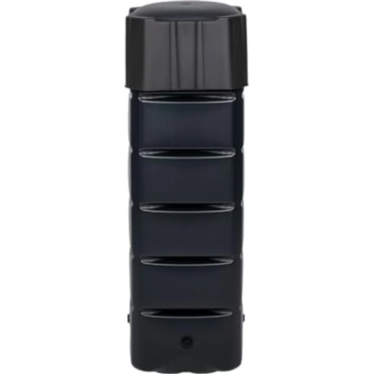 Kreher 120 Liter Kompakte Regentonne, Wassertank inkl. Wasserhahn, Stand, Deckel - Schwarz - Umweltfreundlich & kosteneffizient, schlankes Design, robustes Material – Bild 3