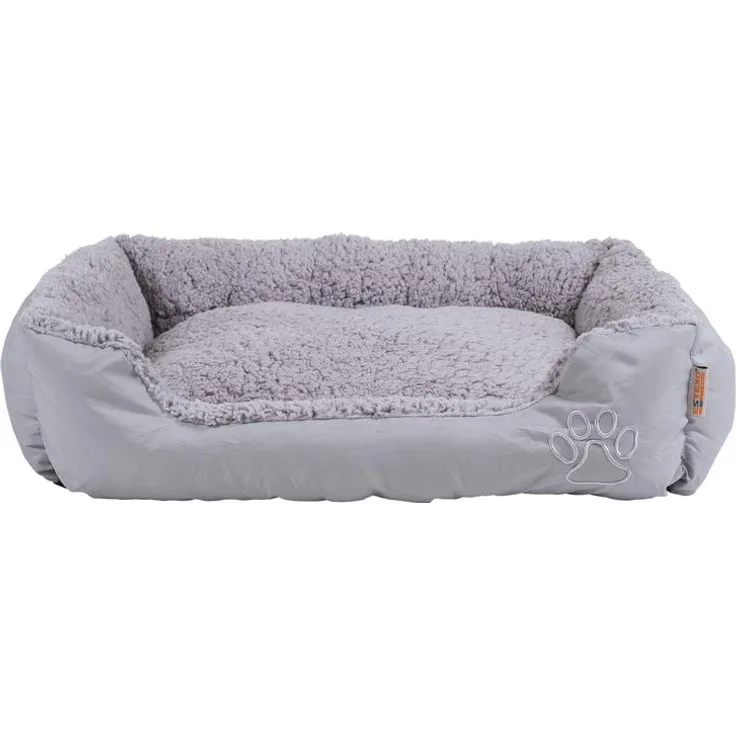 Hundebett Hundekissen Haustierbett 60x48x18 cm Hundekorb Tierbett Hundesofa Grau