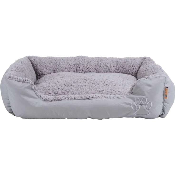 Hundebett Hundekissen Haustierbett 60x48x18 cm Hundekorb Tierbett Hundesofa Grau – Bild 1