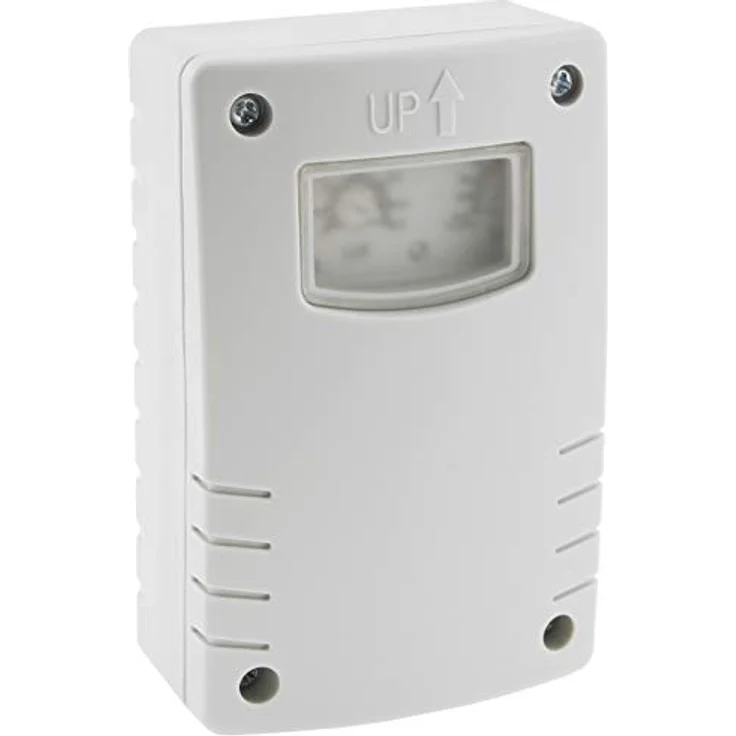 ChiliTec Dämmerungsschalter CDS-24, IP54, 10 A, 230 V~, einstellbare Schaltschwelle 3-500 Lux für Außenbereich – Bild 1