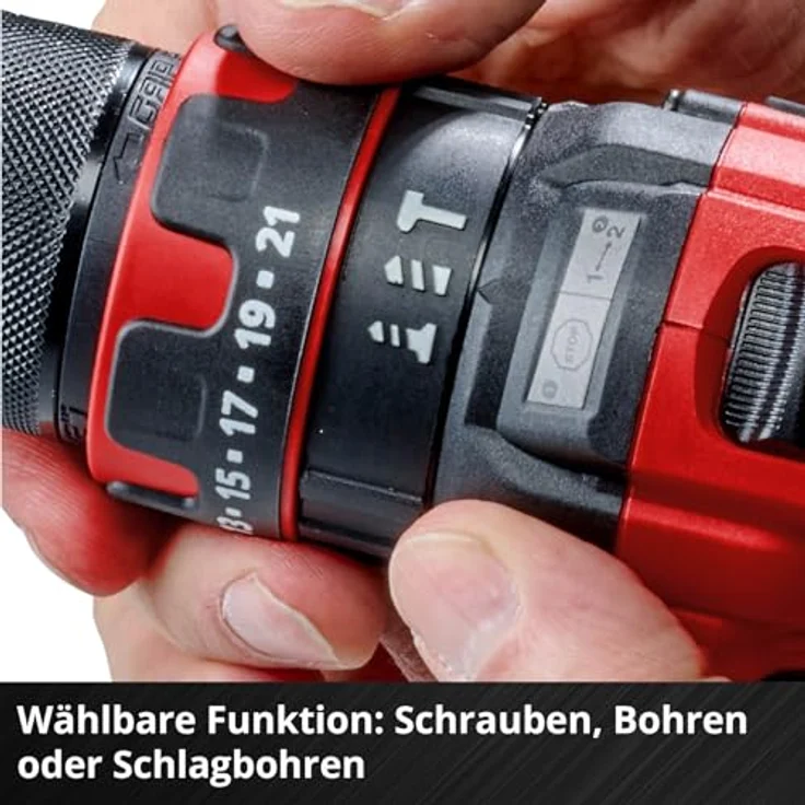 Einhell TE-CD 18/44 Li-i, Akku-Schlagbohrschrauber mit 44 Nm, 2-Gang Getriebe und 13 mm Schnellspannbohrfutter, inkl. 2,5 Ah Akku und Ladegerät – Bild 6